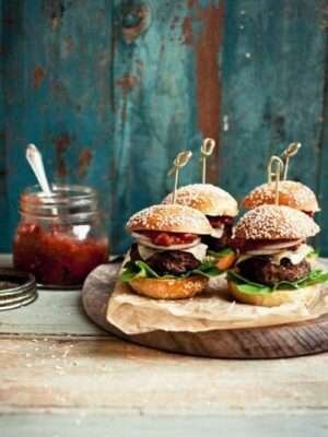 Sliders with Spicy Relish via What Katie Ate